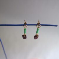 Boucles d'oreille verte