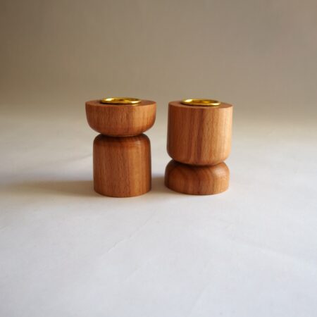 Bougeoirs en Hêtre - Duo – Image 4