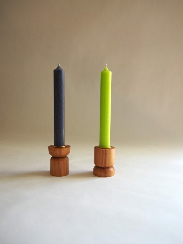 Bougeoirs en Hêtre - Duo